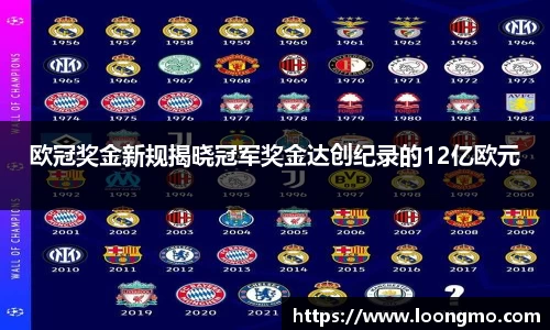欧冠奖金新规揭晓冠军奖金达创纪录的12亿欧元